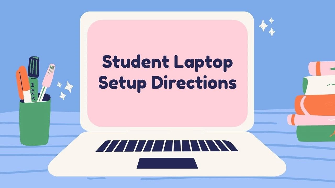Student laptop setup 